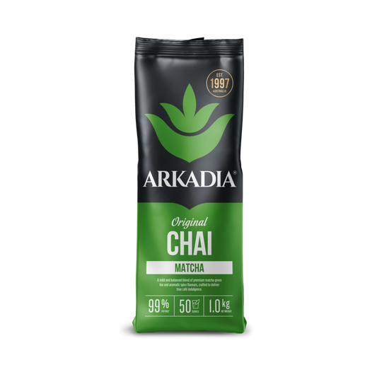 Wholesale 12 x 1kg - Arkadia Chai Matcha 1kg front